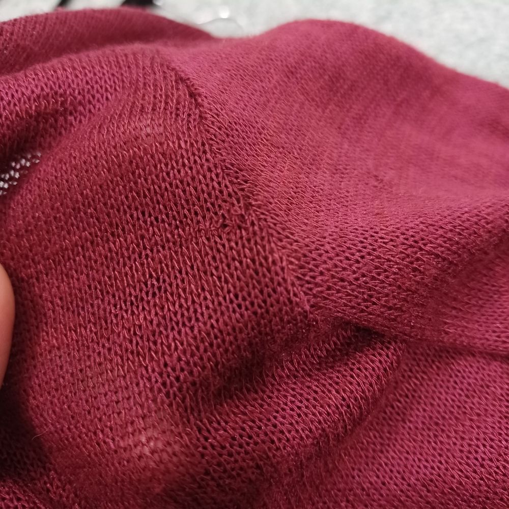 ‼️final must bundle‼️ Burgundy Lightweight Knit Cardigan Open Front - Picture 6 of 7